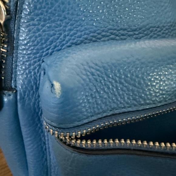 Coach Vibrant Blue Leather Backpack - Picture 11 of 11